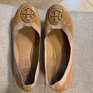 Tory Burch Glossy Beige Flats